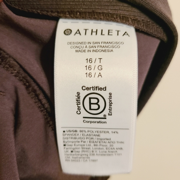 Athleta | Women's Gray/ Purple Athletic Brooklyn Mid Rise Ankle Pants (Size 16T) - Picture 7 of 16